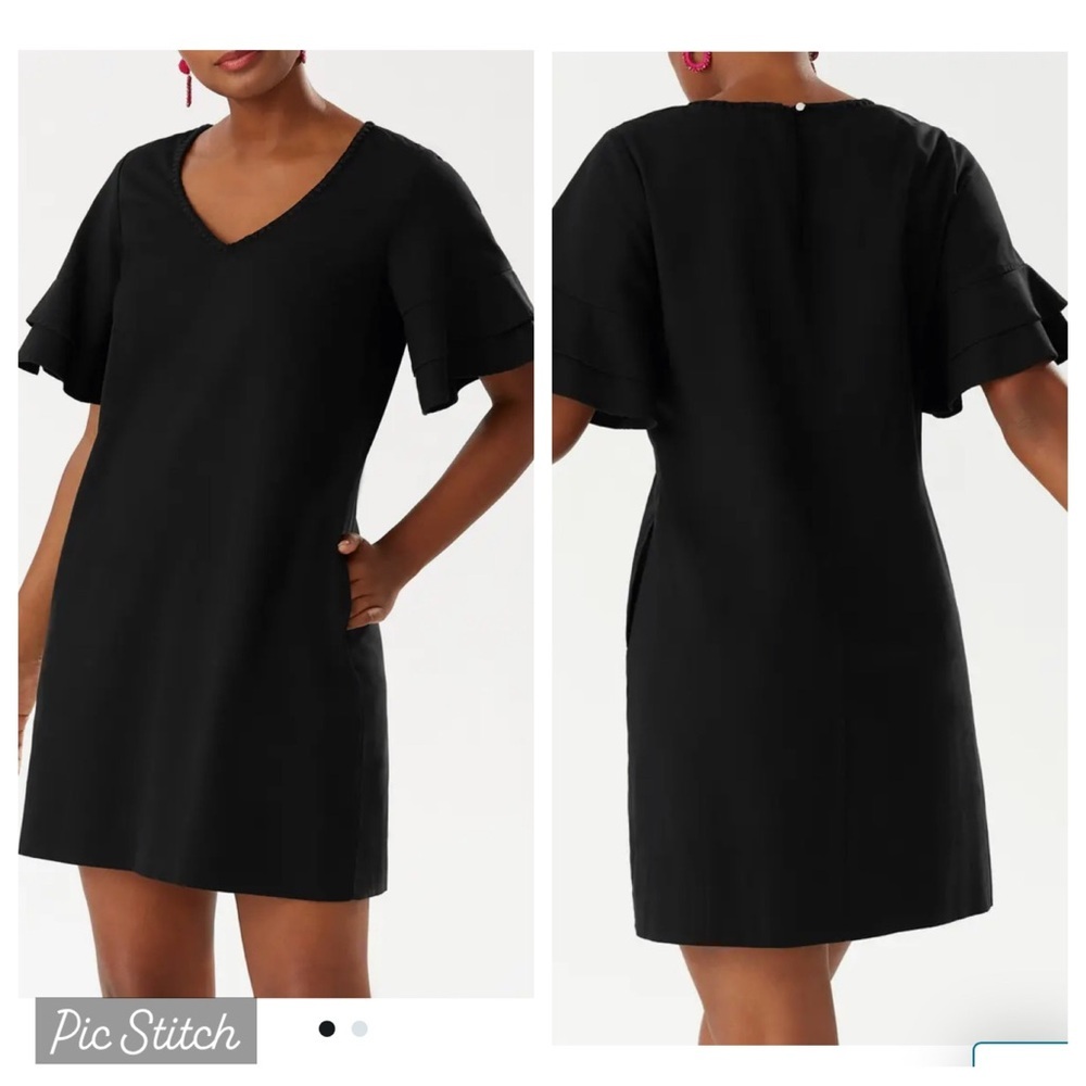 Tommy Bahama Lanialette flutter sleeve tencel v neck shift mini dress